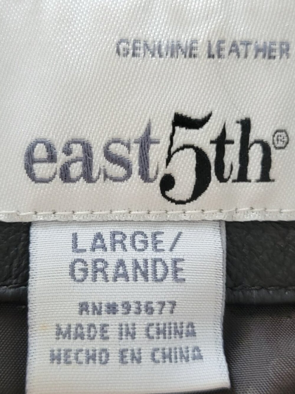 East 5th Brown Leather Collared 3 Button Blazer/Jacket - Picture 11 of 13